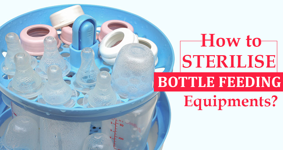 sterilise bottle with boiling water