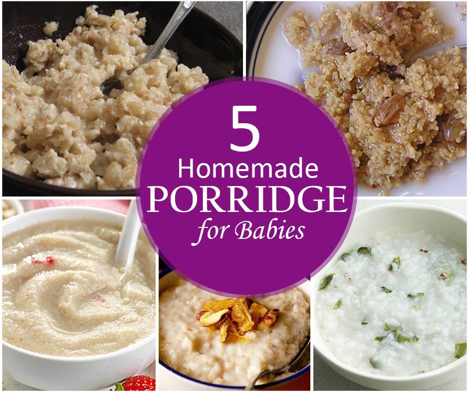 5 Homemade porridge for babies