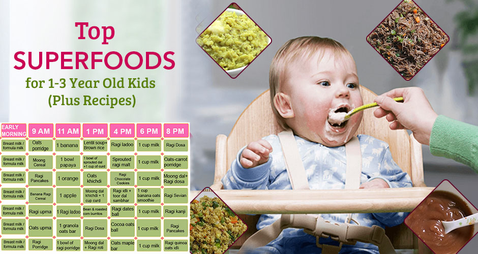 10 Superfoods For 1-3 Year Old Kids (Plus Recipes)