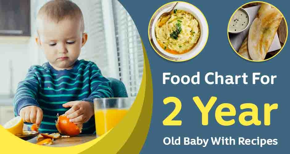 Food Chart For 2 Year Old Baby with Recipe