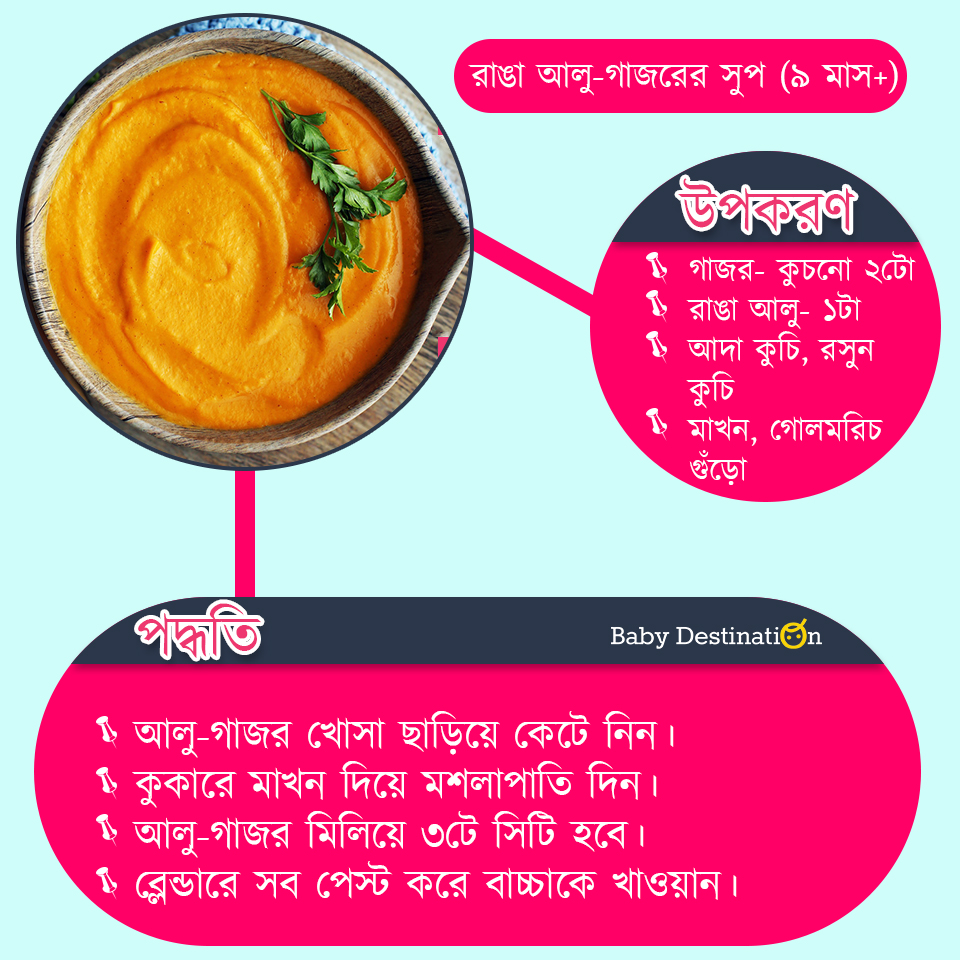  10 12 Months Baby Food Chart And Recipes In Bangla